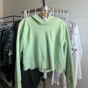 lululemon - cropped green hoodie